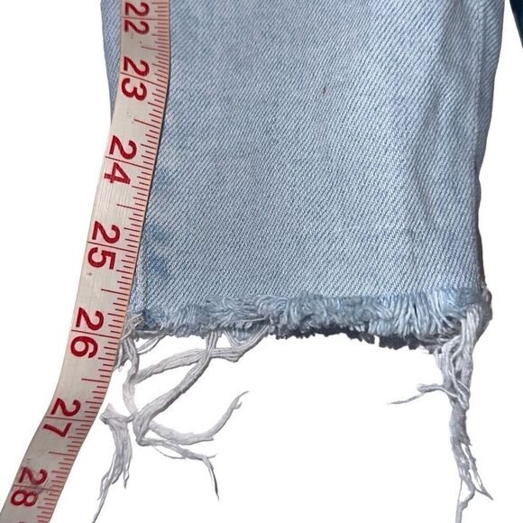 LOFT Ladies Size 28P Light Wash Distressed High Waist Raw Hem Skinny Ankle Jeans - Picture 14 of 14